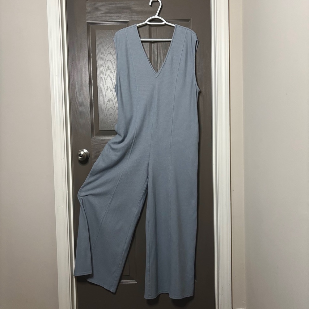 FREE PEOPLE BEACH | Avenue One-Piece Jumpsuit Cotton Oversized Wide Leg Size S - Picture 14 of 14